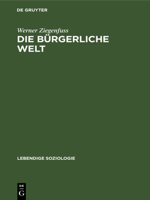 cover image of Die bürgerliche Welt